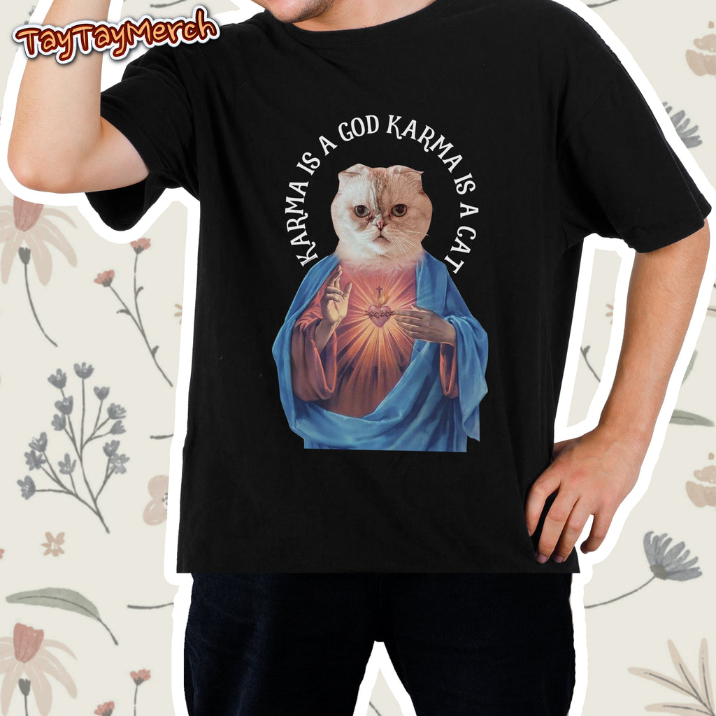 Customized KARMA Is A Cat Memes Unisex T-shirt
