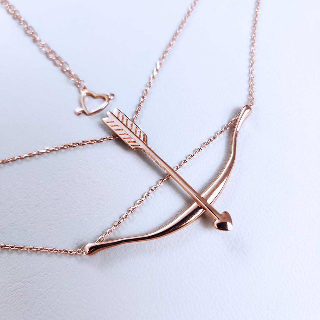 Archer Necklace Silver & Rose Gold