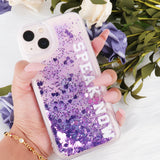 Speak Now Glitter Quicksand Silicon Phone Case Purple