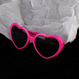 Red 22 Heart Sunglasses Vintage Acrylic Glasses